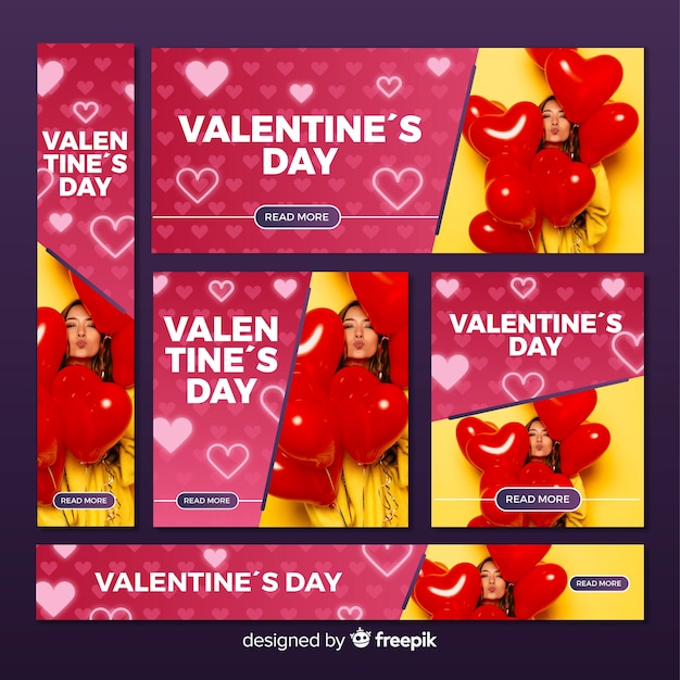 Valentine's day web banner collectio