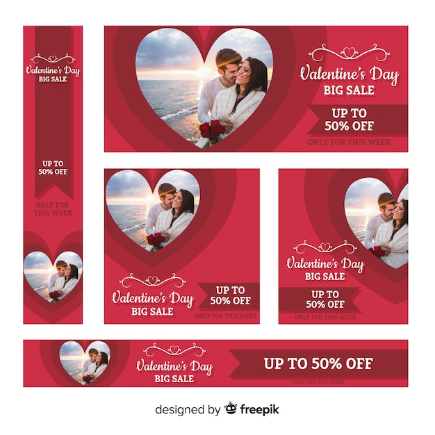 Valentine's day web banners