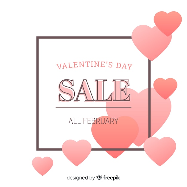 Free Vector valentine sale background template