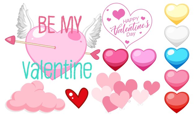 Valentine theme with many hearts