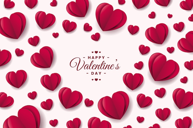 Free Vector valentines day background with hearts