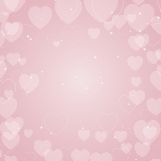 Valentines Day background with pink hearts design