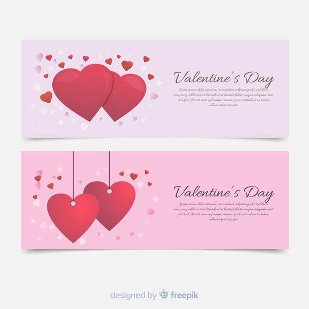 Valentines day banners