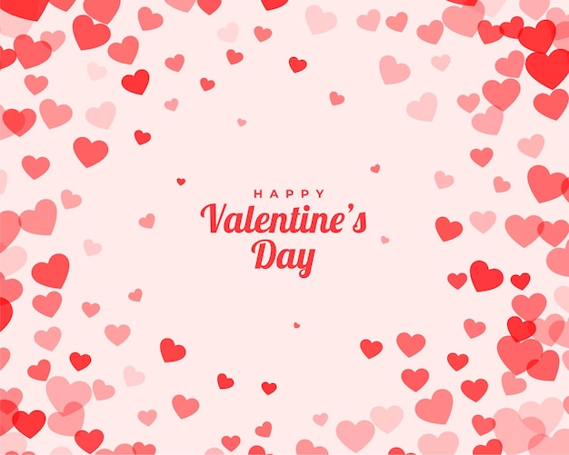 Valentines day card with scattered background