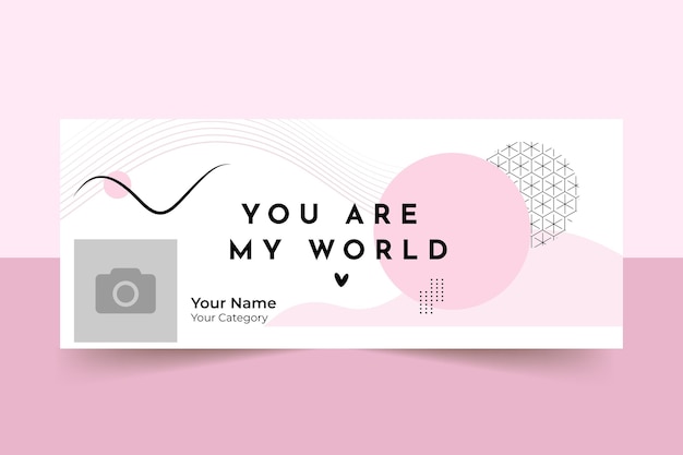 Valentines day facebook cover template