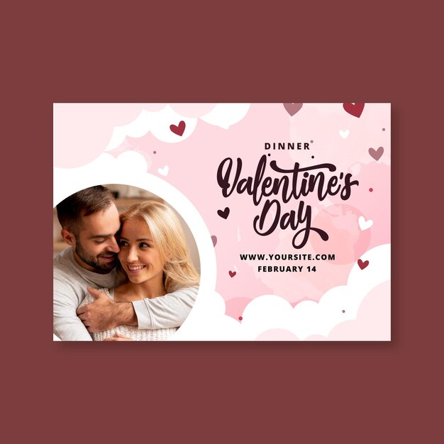 Valentines day greeting card template