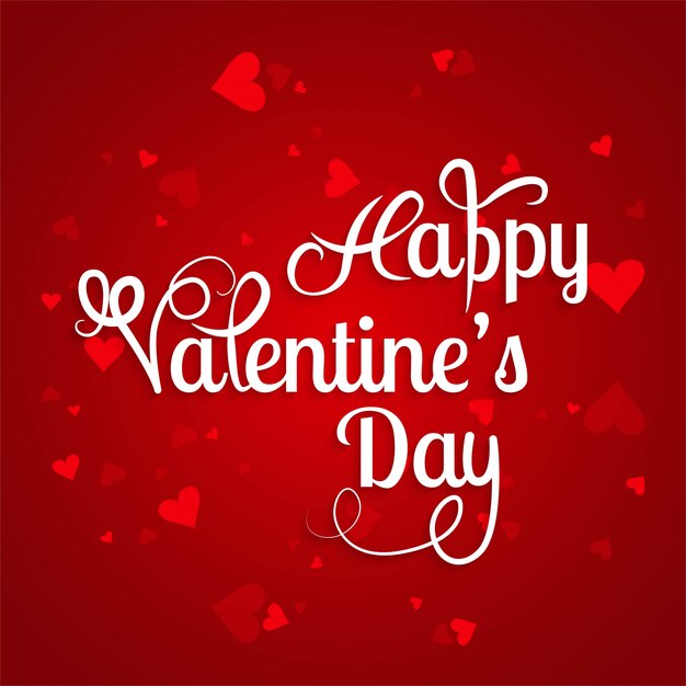 Valentines day hearts card background vector