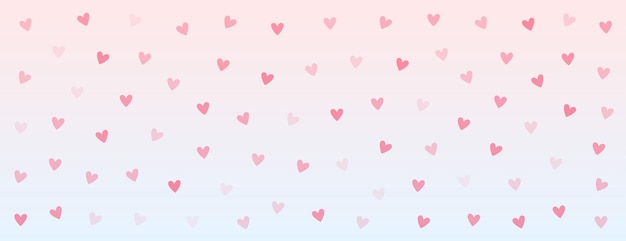 Free vector valentines day hearts pattern banner design