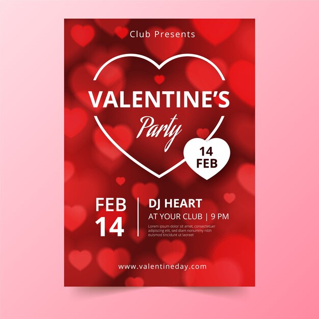 Valentines day party poster