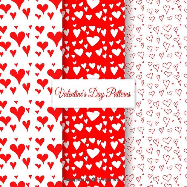 Valentines day pattern set