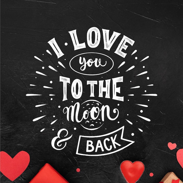 Free Vector valentines day romantic lettering