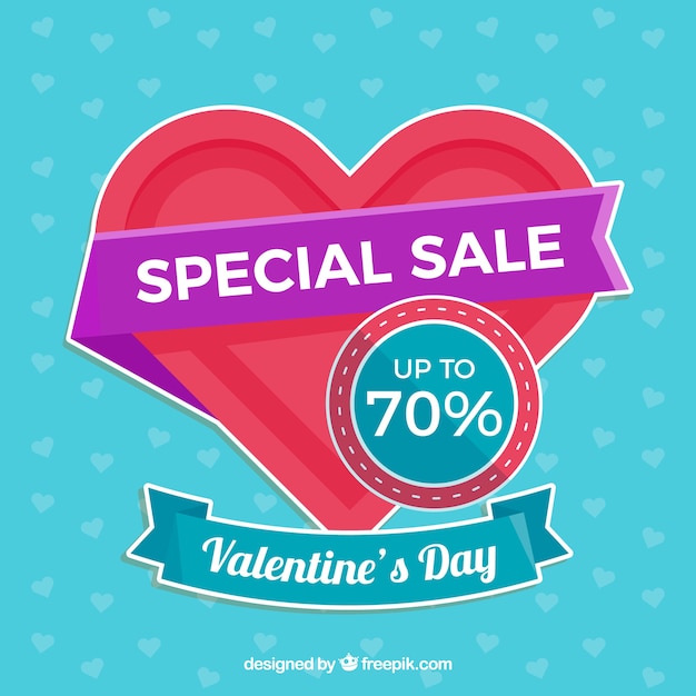 Valentines day sale background