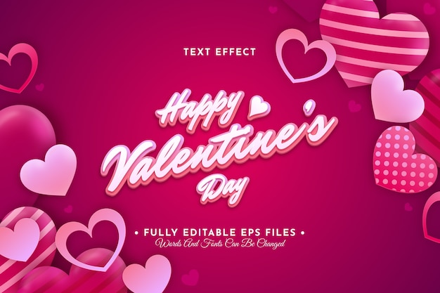 Valentines day text effect