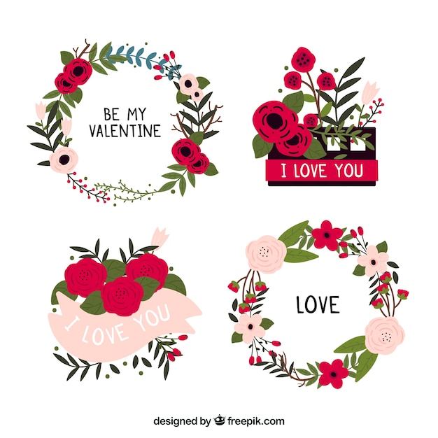 Valentines day wreath collection