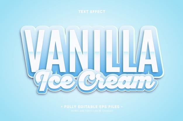 Vanilla ice cream text effect