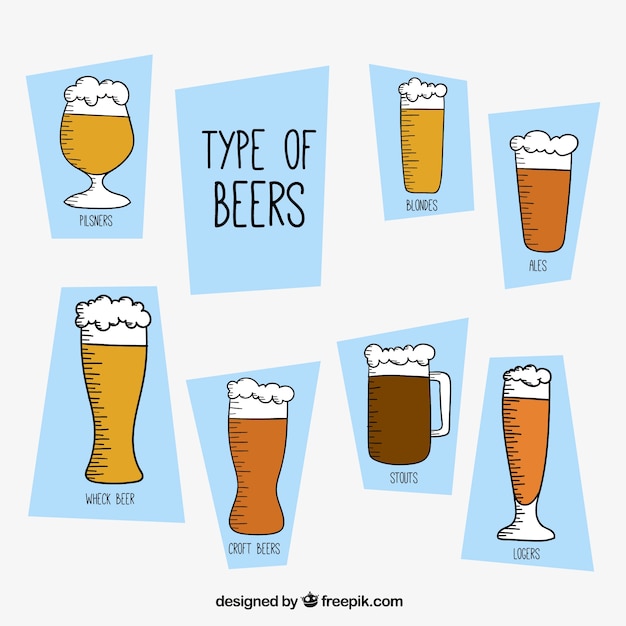 Free Vector variety of beers