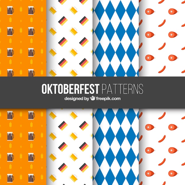 Variety of cool oktoberfest patterns