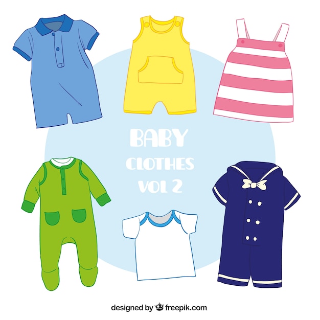 Variety of cute baby clothes