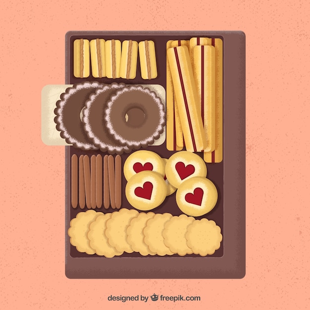 Free Vector variety of delicious biscuits 