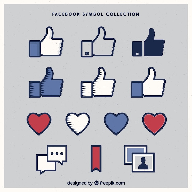 Free Vector variety of facebook icons 