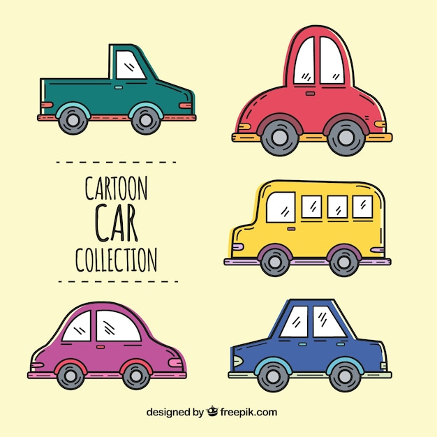 Free vector variety of great cartoon vehicles