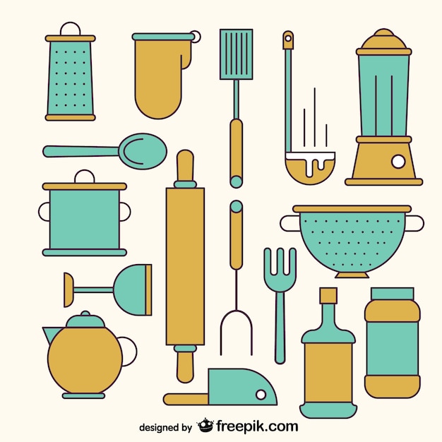 Free Vector variety of kitchen tools