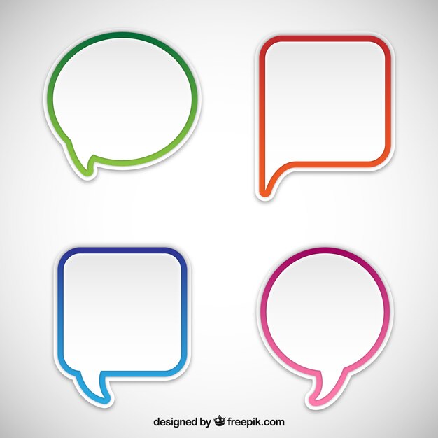 Variety of speech bubbles