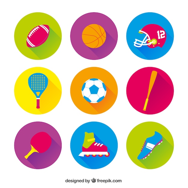 Variety of sport icons