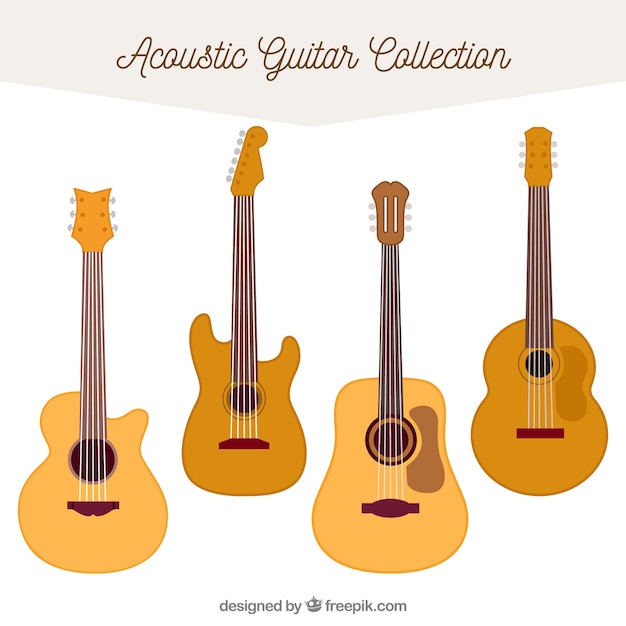 Various acoustic guitars