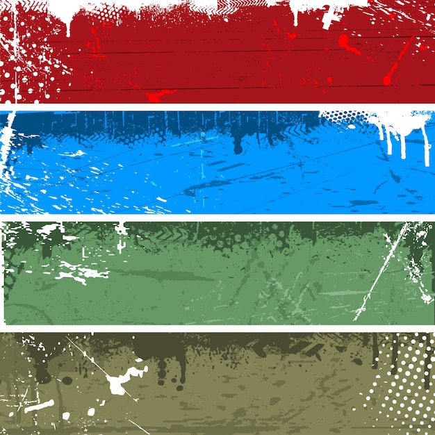 Free Vector various grunge banners