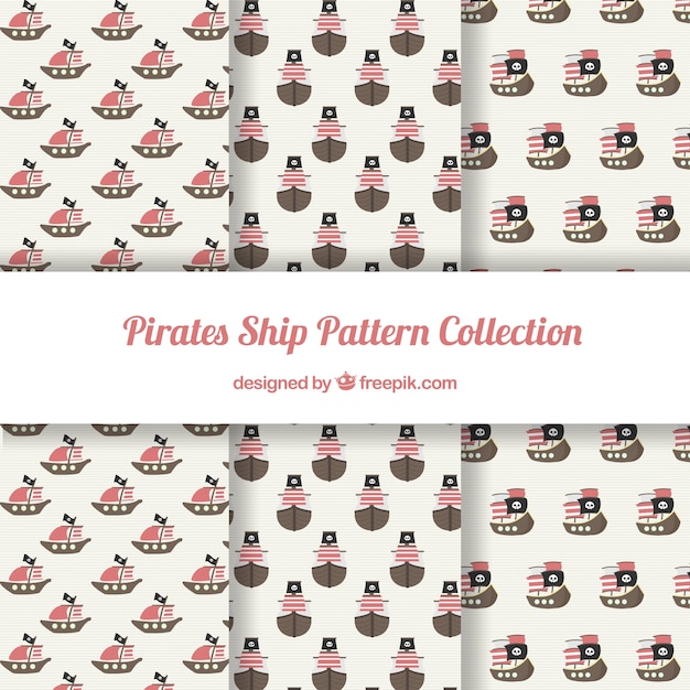 Free Vector various patterns of pirate elements