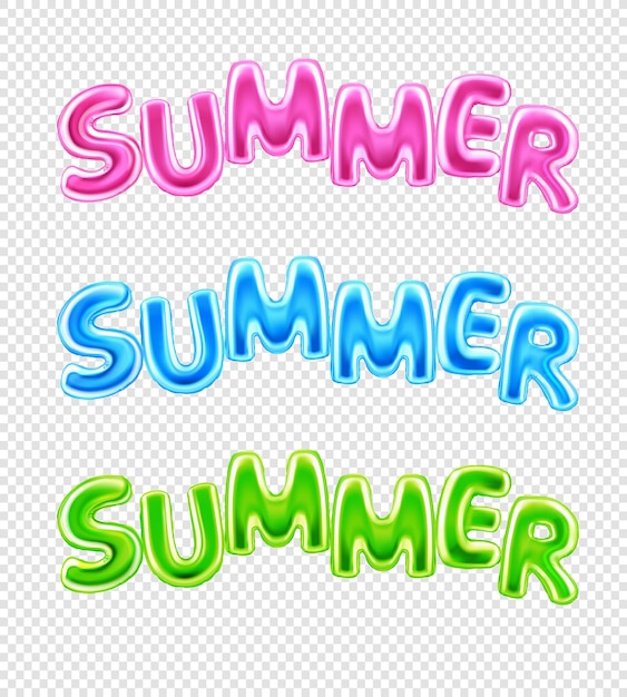 Various text of summer words illustration