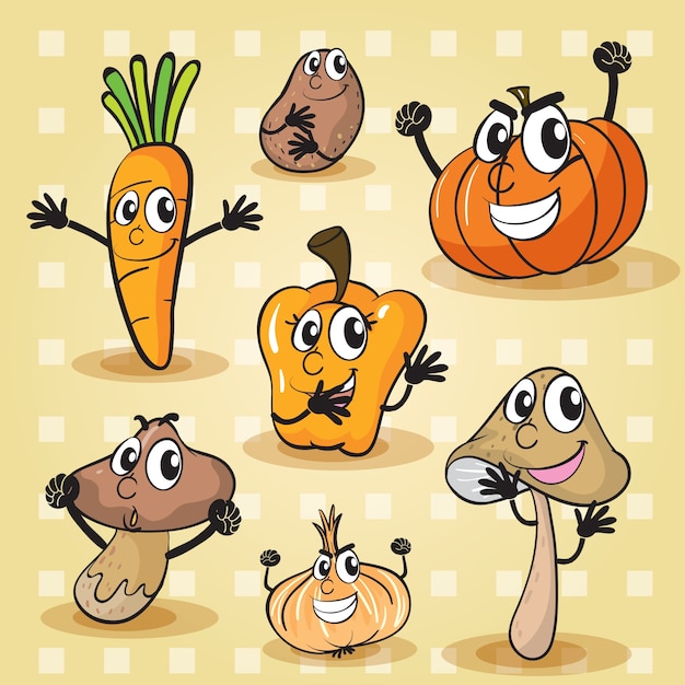 Free Vector various vegetables