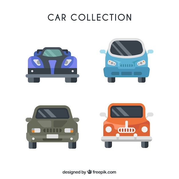 Free Vector various vehicles in flat design