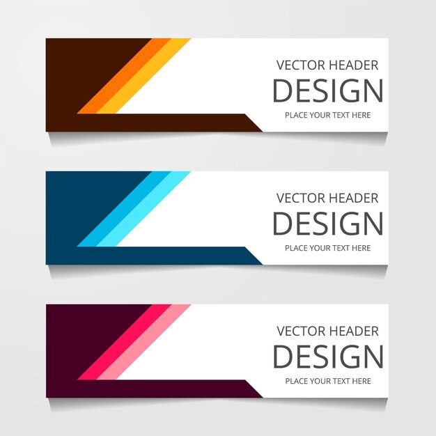 Vector abstract banner design modern web template