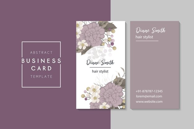 Vector abstract creative business cards (back and front set template)