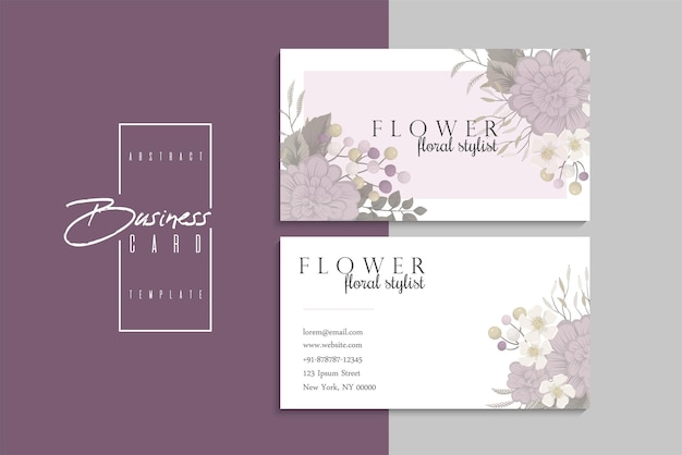 Vector abstract creative business cards (back and front set template)