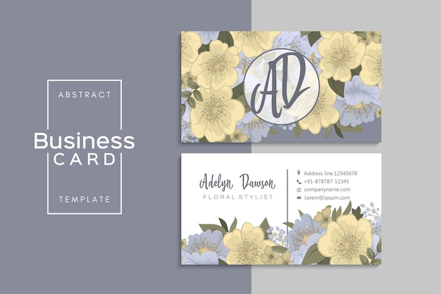 Vector abstract creative business cards (back and front set template)