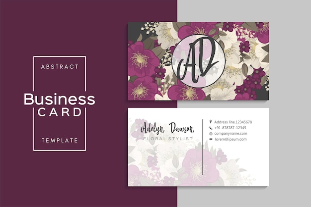 Vector abstract creative business cards (back and front set template)