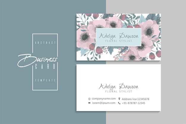 Vector abstract creative business cards (back and front set template)