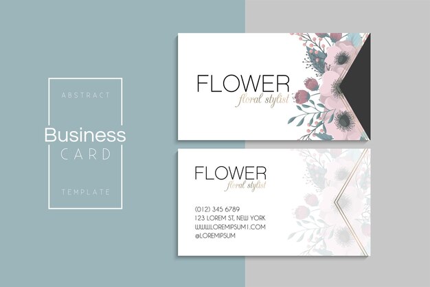 Vector abstract creative business cards (back and front set template)