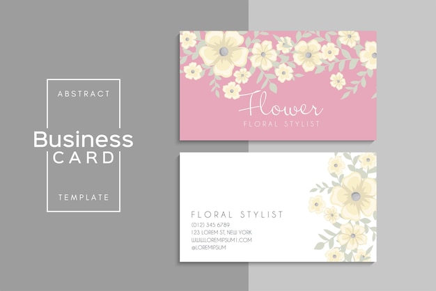 Vector abstract creative business cards (back and front set template)