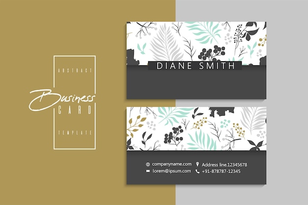 Vector abstract creative business cards (back and front set template)