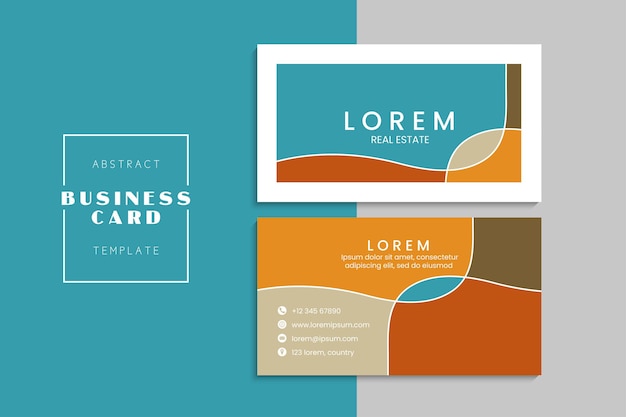 Vector abstract creative business cards (back and front set template)