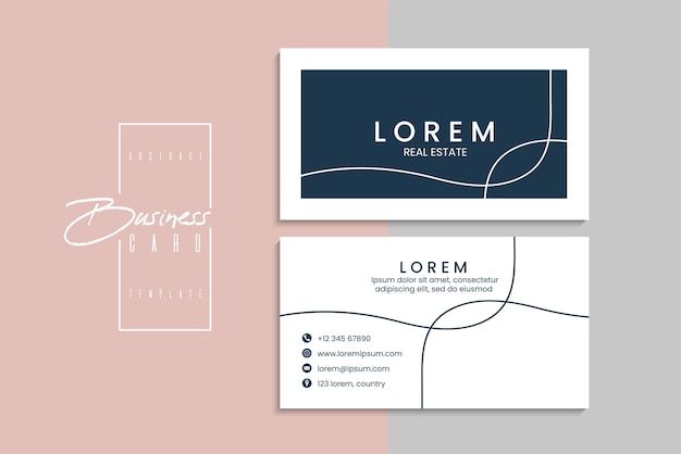 Vector abstract creative business cards (back and front set template)