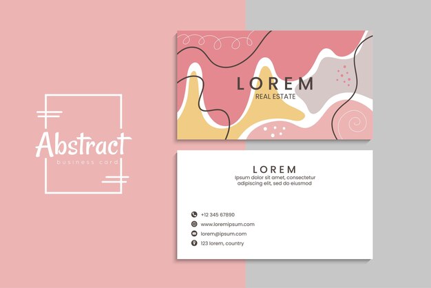 Vector abstract creative business cards (back and front set template)