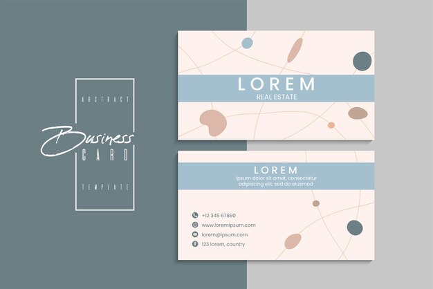 Vector abstract creative business cards (back and front set template)