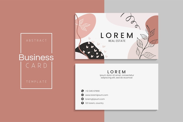 Vector abstract creative business cards (back and front set template)