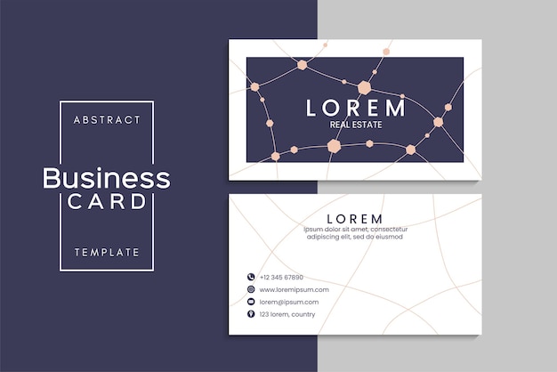 Vector abstract creative business cards (back and front set template)