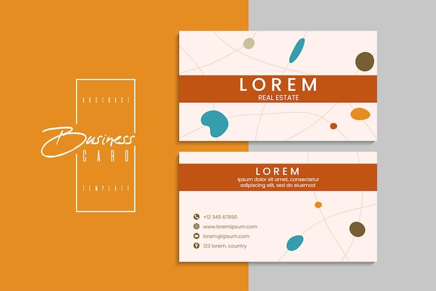 Vector abstract creative business cards (back and front set template)